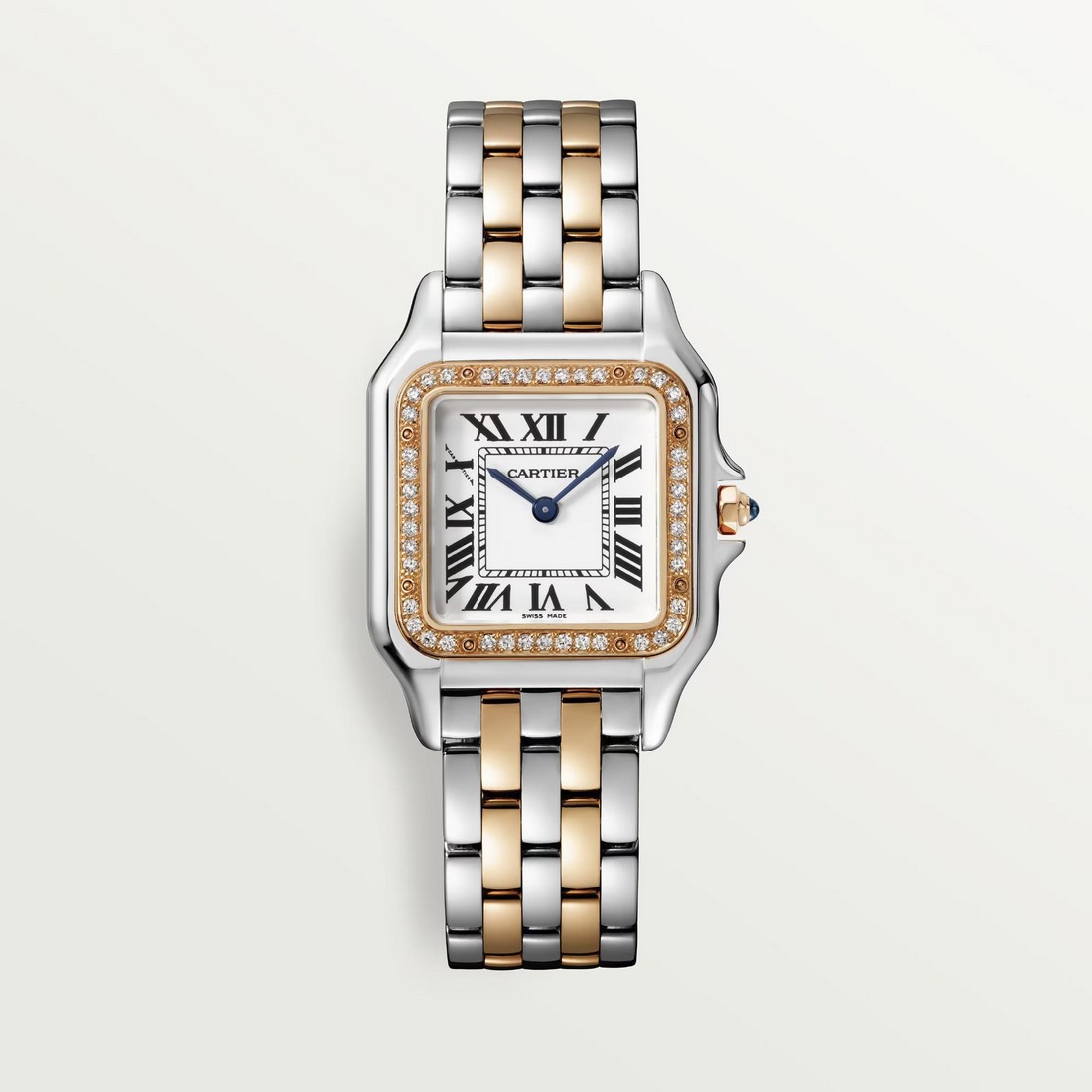 Đồng Hồ Cartier Panthère De Cartier Medium Watch Nữ Xám Vàng Hồng